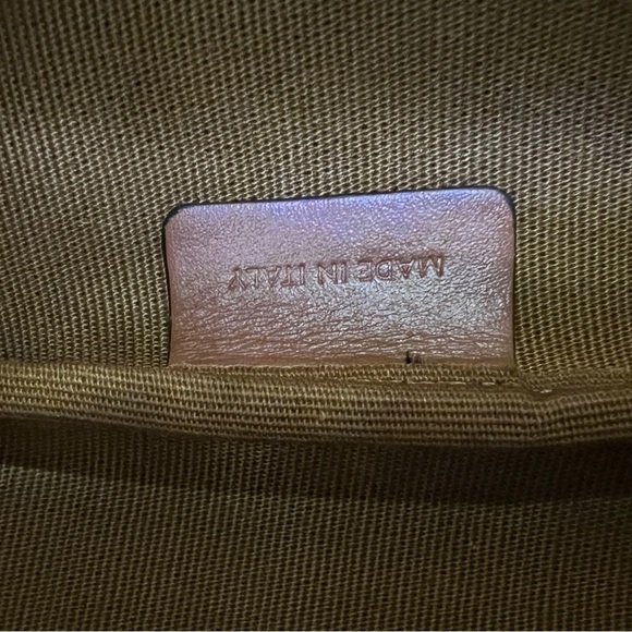 SOLD Authentic CELINE SMALL BUCKET IN TRIOMPHE CANVAS AND CALFSKIN in TAN - Picture 6 of 13